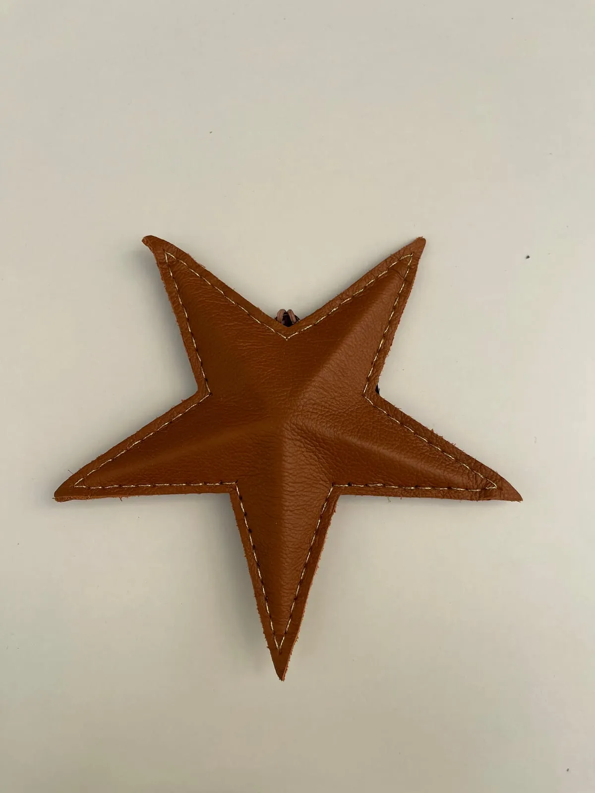 Mellem skindstjerne, 14 cm, syet med guldtråd