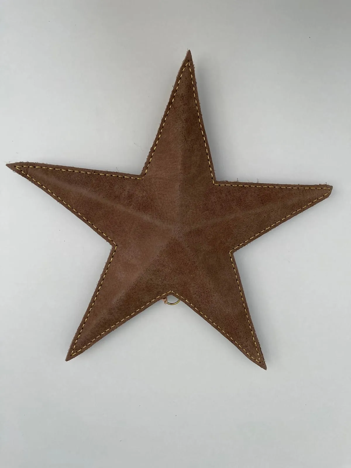 Stor skindstjerne, 27 cm, syet med guldtråd