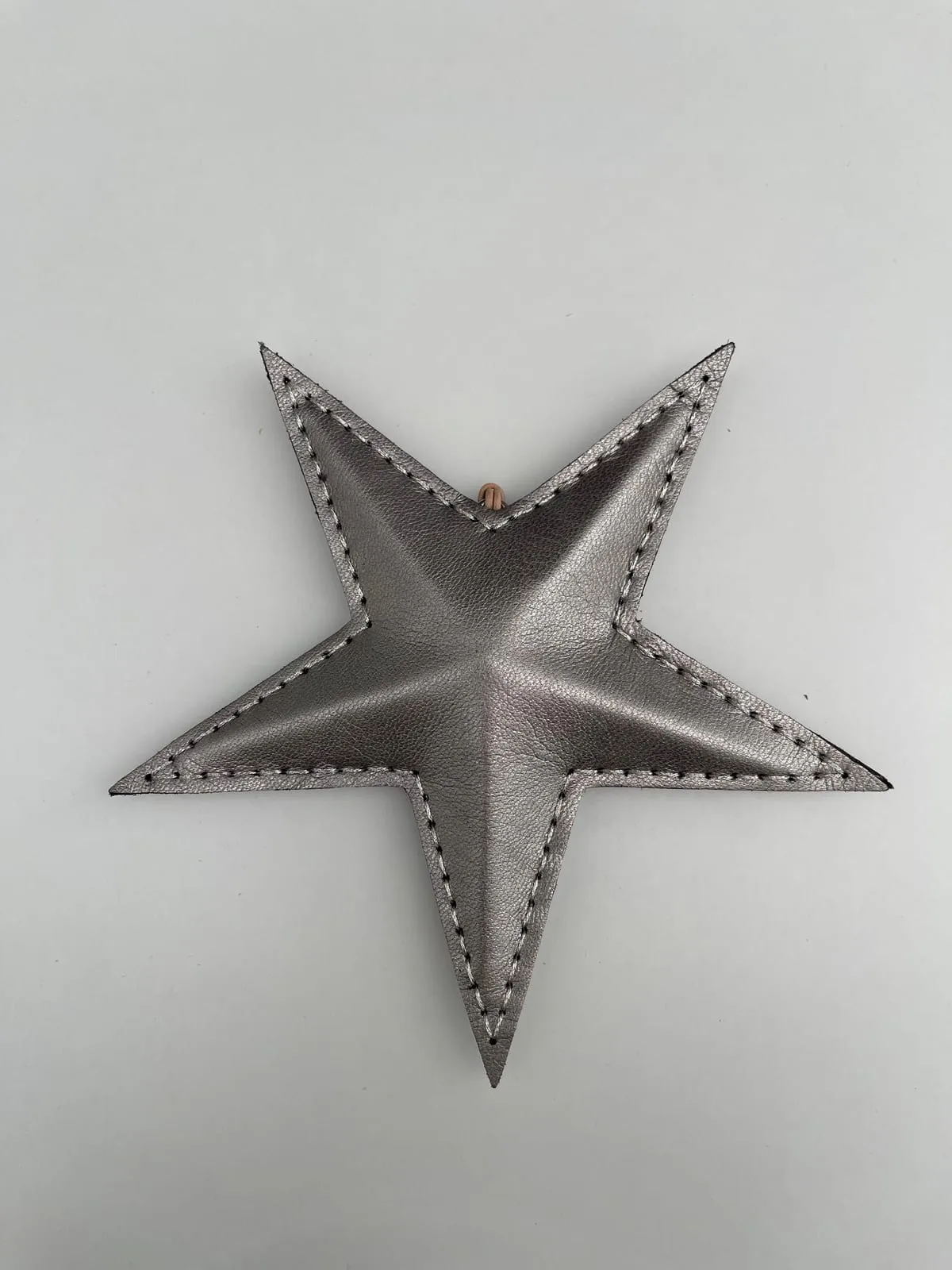 Mellem skindstjerne, 14 cm, syet med sølvtråd